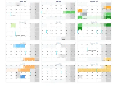 Printable yearly calendar 2026
